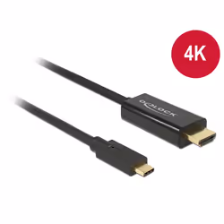 DeLOCK 85259, 2 m, USB Type-C, HDMI, Mâle, Mâle, Or