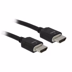 DeLOCK 85295, 3 m, HDMI Type A (Standard), HDMI Type A (Standard), Compatibilité 3D, 48 Gbit/s, Noir