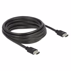 DeLOCK 85296, 5 m, HDMI Type A (Standard), HDMI Type A (Standard), Compatibilité 3D, 48 Gbit/s, Noir