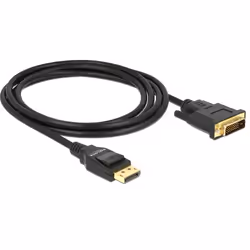 DeLOCK 85313, 2 m, DisplayPort, DVI-D, Mâle, Mâle, Droit
