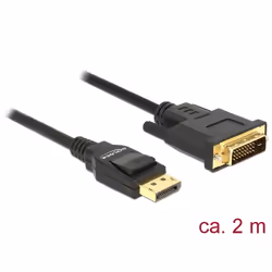 DeLOCK 85313 câble vidéo et adaptateur 2 m DisplayPort DVI-D Noir