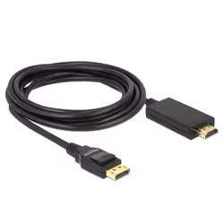 DeLOCK 85318, 3 m, DisplayPort, HDMI, Mâle, Mâle, Droit
