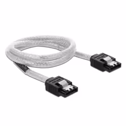 DeLOCK 85342, 0,5 m, SATA 7-pin, SATA 7-pin, Mâle/Mâle, Noir, Transparent, Droit