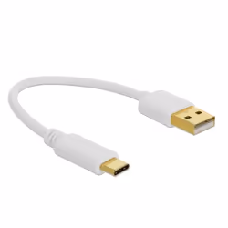 DeLOCK 85355, 0,15 m, USB A, USB C, Blanc