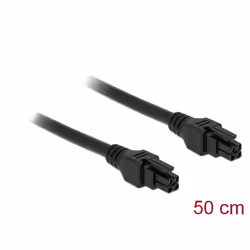 DeLOCK 85374, 0,5 m, Micro-Fit 3.0 4-pin, Micro-Fit 3.0 4-pin, Mâle, Mâle, Droit