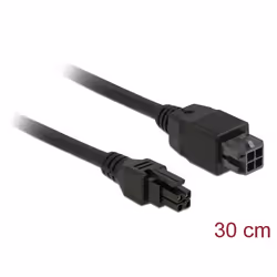 DeLOCK 85377, 0,3 m, Micro-Fit 3.0 4-pin, Micro-Fit 3.0 4-pin, Mâle, Femelle, Droit