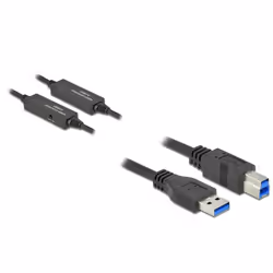 DeLOCK 85380 câble USB 10 m USB 3.2 Gen 1 (3.1 Gen 1) USB A USB B Noir