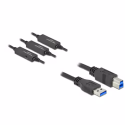 DeLOCK 85381 câble USB 15 m USB 3.2 Gen 1 (3.1 Gen 1) USB A USB B Noir