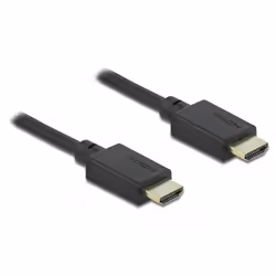 DeLOCK 85387, 1 m, HDMI Type A (Standard), HDMI Type A (Standard), Compatibilité 3D, 48 Gbit/s, Noir