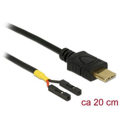 DeLOCK 85395 câble USB 0,2 m USB C Noir