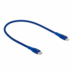 DeLOCK 85415, 0,5 m, Lightning, USB A, Mâle, Mâle, Bleu