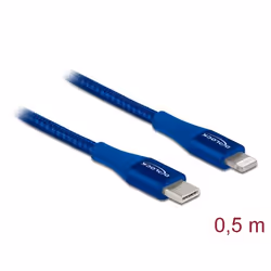 DeLOCK 85415 câble Lightning 0,5 m Bleu