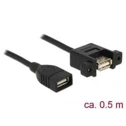 DeLOCK 85459 câble USB 0,5 m USB 2.0 USB A Noir