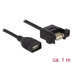 DeLOCK 85460, 1 m, USB A, USB A, USB 2.0, 480 Mbit/s, Noir