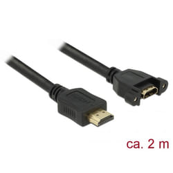 DeLOCK 85464 câble HDMI 2 m HDMI Type A (Standard) Noir