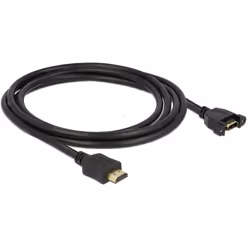 DeLOCK 85464 câble HDMI 2 m HDMI Type A (Standard) Noir