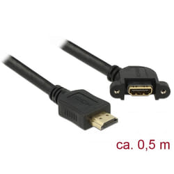 DeLOCK 85467 câble HDMI 0,5 m HDMI Type A (Standard) Noir
