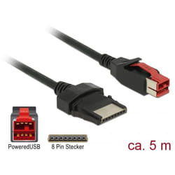 DeLOCK 85481 câble électrique Noir 5 m PoweredUSB