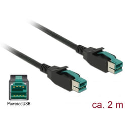 DeLOCK 85493 câble électrique Noir 2 m PoweredUSB