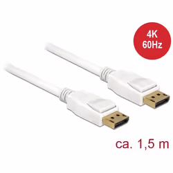 DeLOCK 85509 câble DisplayPort 1,5 m Blanc