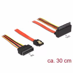 DeLOCK 85515, SATA 15 broches, 1 x SATA 22 pin, 1 x SATA 7 pin, Mâle/Femelle, Multicolore, 6 Gbit/s, Sac en polyéthylène