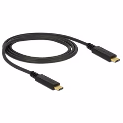 DeLOCK 85531, 1 m, USB C, USB C, USB 3.2 Gen 2 (3.1 Gen 2), 10000 Mbit/s, Noir