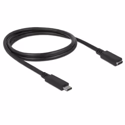 DeLOCK 85533, 1 m, USB C, USB C, USB 3.2 Gen 1 (3.1 Gen 1), 5000 Mbit/s, Noir
