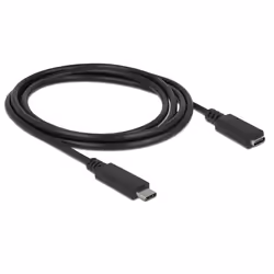 DeLOCK 85534, 1,5 m, USB C, USB C, USB 3.2 Gen 1 (3.1 Gen 1), Noir