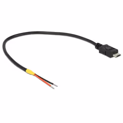 DeLOCK 85541, 0,2 m, Micro-USB B, USB 2.0, Noir