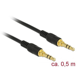 DeLOCK 85545 câble audio 0,5 m 3,5mm Noir