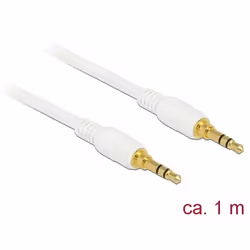 DeLOCK 85548, 3,5mm, Mâle, 3,5mm, Mâle, 1 m, Blanc