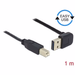 DeLOCK 85558, 1 m, USB A, USB B, USB 2.0, 480 Mbit/s, Noir