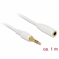 DeLOCK 85577, 3,5mm, Mâle, 3,5mm, Femelle, 1 m, Blanc