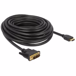 DeLOCK 85587, 10 m, HDMI Type A (Standard), DVI-D, Mâle, Mâle, Droit
