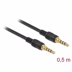 DeLOCK 85592, 3,5mm, Mâle, 3,5mm, Mâle, 0,5 m, Noir