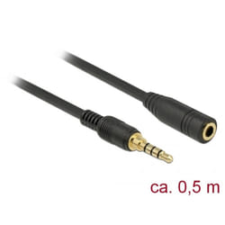 DeLOCK 85627 câble audio 0,5 m 3,5mm Noir