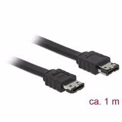 DeLOCK 85640 câble SATA 1 m eSATA Noir