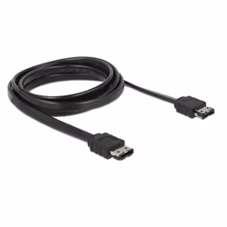 DeLOCK 85641, 2 m, SATA II, eSATA, eSATA, Mâle/Mâle, Noir