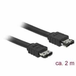 DeLOCK 85641 câble SATA 2 m eSATA Noir