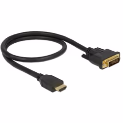 DeLOCK 85651 câble vidéo et adaptateur 0,5 m HDMI Type A (Standard) DVI Noir