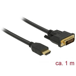 DeLOCK 85652 câble vidéo et adaptateur 1 m HDMI Type A (Standard) DVI Noir