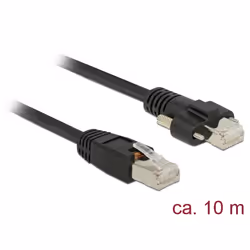 DeLOCK 85672 câble de réseau Noir 10 m Cat6 S/FTP (S-STP)
