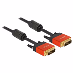 DeLOCK 85676, 5 m, DVI, DVI, Mâle, Mâle, Noir, Rouge