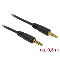 DeLOCK 85695 câble audio 0,5 m 3,5mm Noir