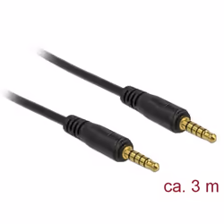 DeLOCK 85698, 3,5mm, Mâle, 3,5mm, Mâle, 3 m, Noir