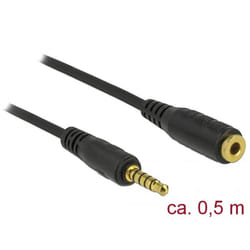 DeLOCK 85700 câble audio 0,5 m 3,5mm Noir