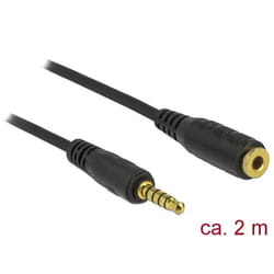 DeLOCK 85702 câble audio 2 m 3,5mm Noir
