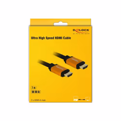 DeLOCK 85727 câble HDMI 1 m HDMI Type A (Standard) Noir, Or