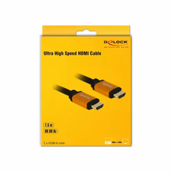 DeLOCK 85728 câble HDMI 1,5 m HDMI Type A (Standard) Noir, Or