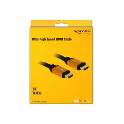 DeLOCK 85729 câble HDMI 2 m HDMI Type A (Standard) Noir, Or